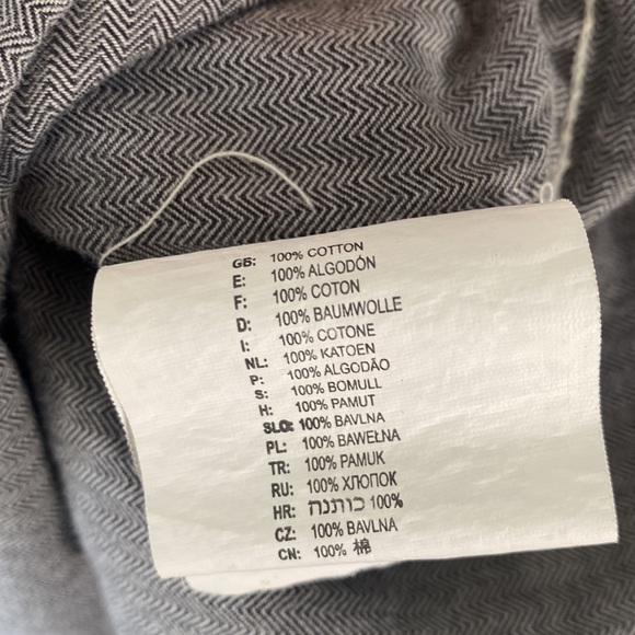 Vans button down 100% cotton grey size Large - Picture 10 of 12